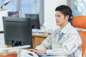 PC入力を真面目に行う作業員